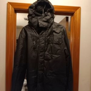 BRAND NEW MEN'S COAT/JACKET BY "JEANS BY BUFFALO". JET BLACK. SIZE LARGE